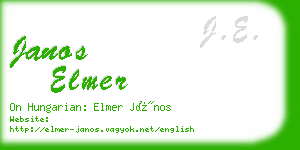 janos elmer business card